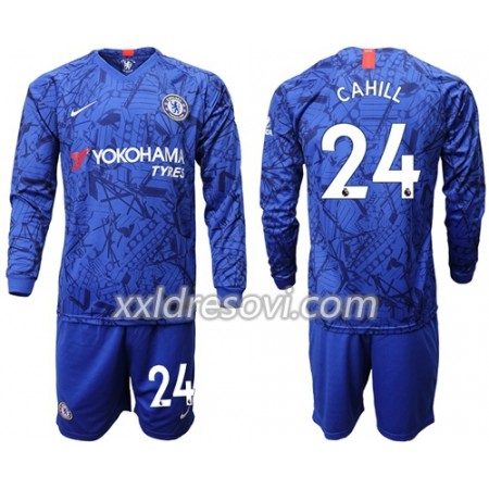 Chelsea Cahill 24 Domaći Dječji Komplet Dresovi za Nogomet 2019-2020 Dugim Rukavima (+ kratke hlače)
